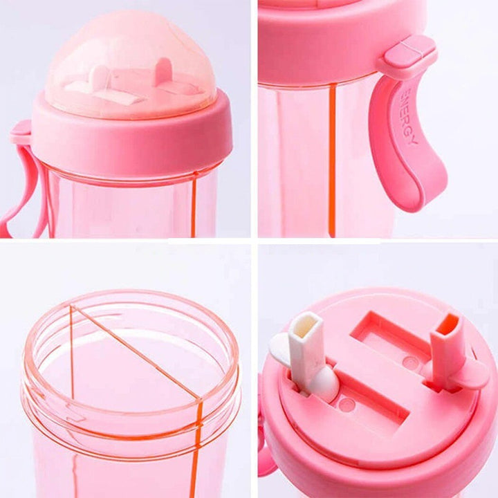 Creative Simple Dual Straw Bottle