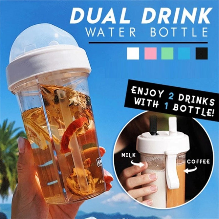 Creative Simple Dual Straw Bottle