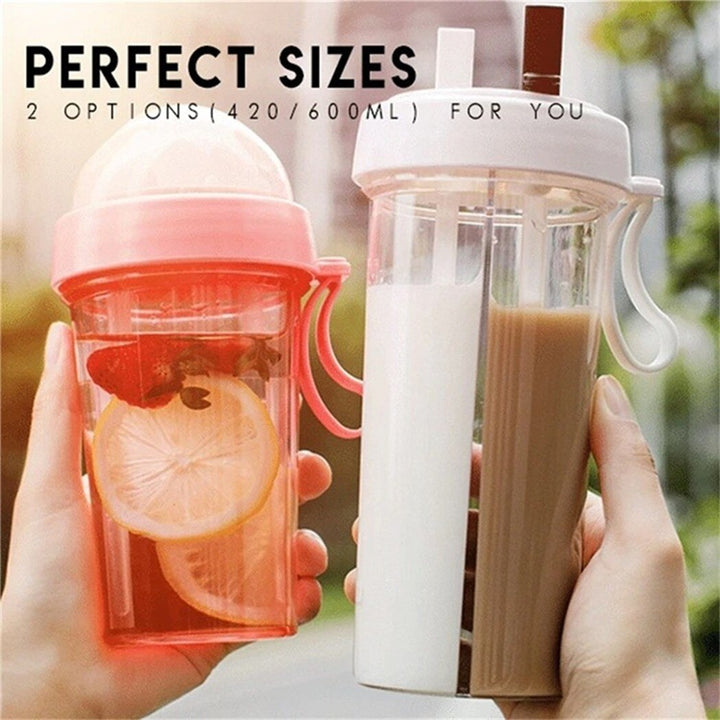 Creative Simple Dual Straw Bottle