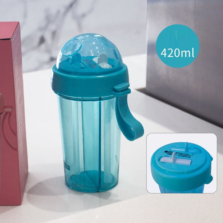 Creative Simple Dual Straw Bottle